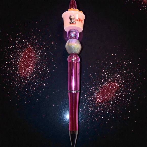 Pink and Purple Chicken Bucket Meal Decorative Pen - Picture 8 of 8